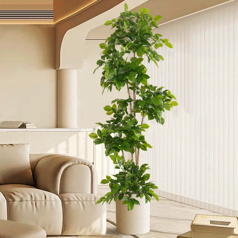 Ficus Lyrata Tree - 2-78in Large Fake Plants Artificial Happy