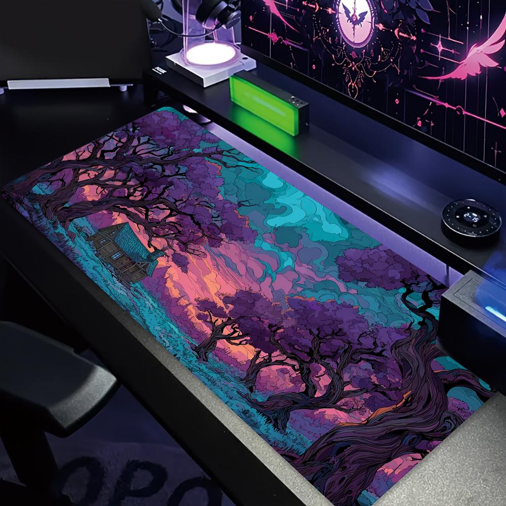 Tradescantia Purple - Mysterious Purple Forest large Mouse Pad