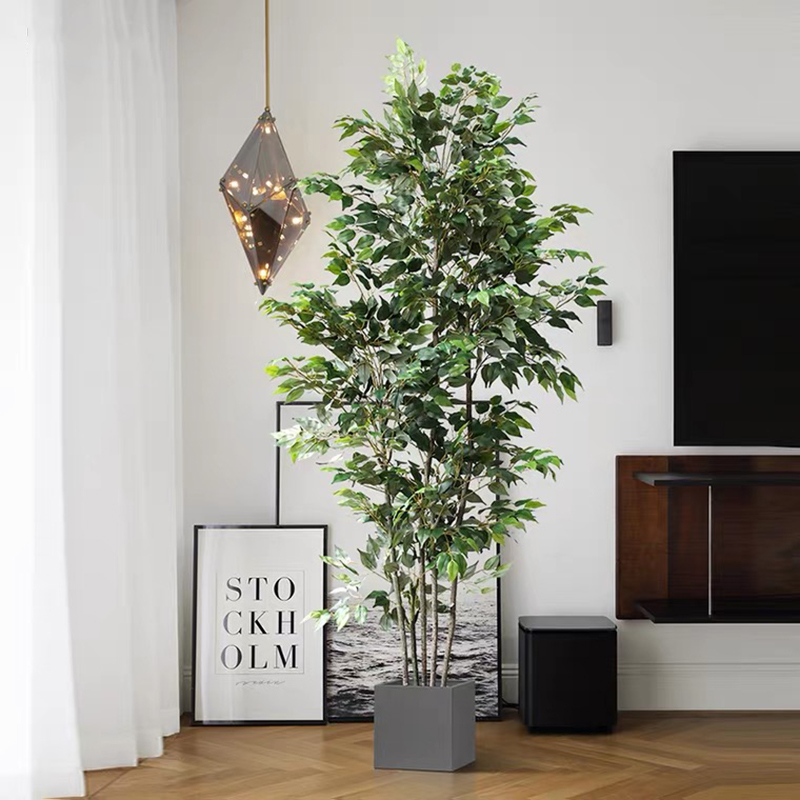 Ficus Lyrata Tree - 70in Artificial Ficus Tree Faux Floor