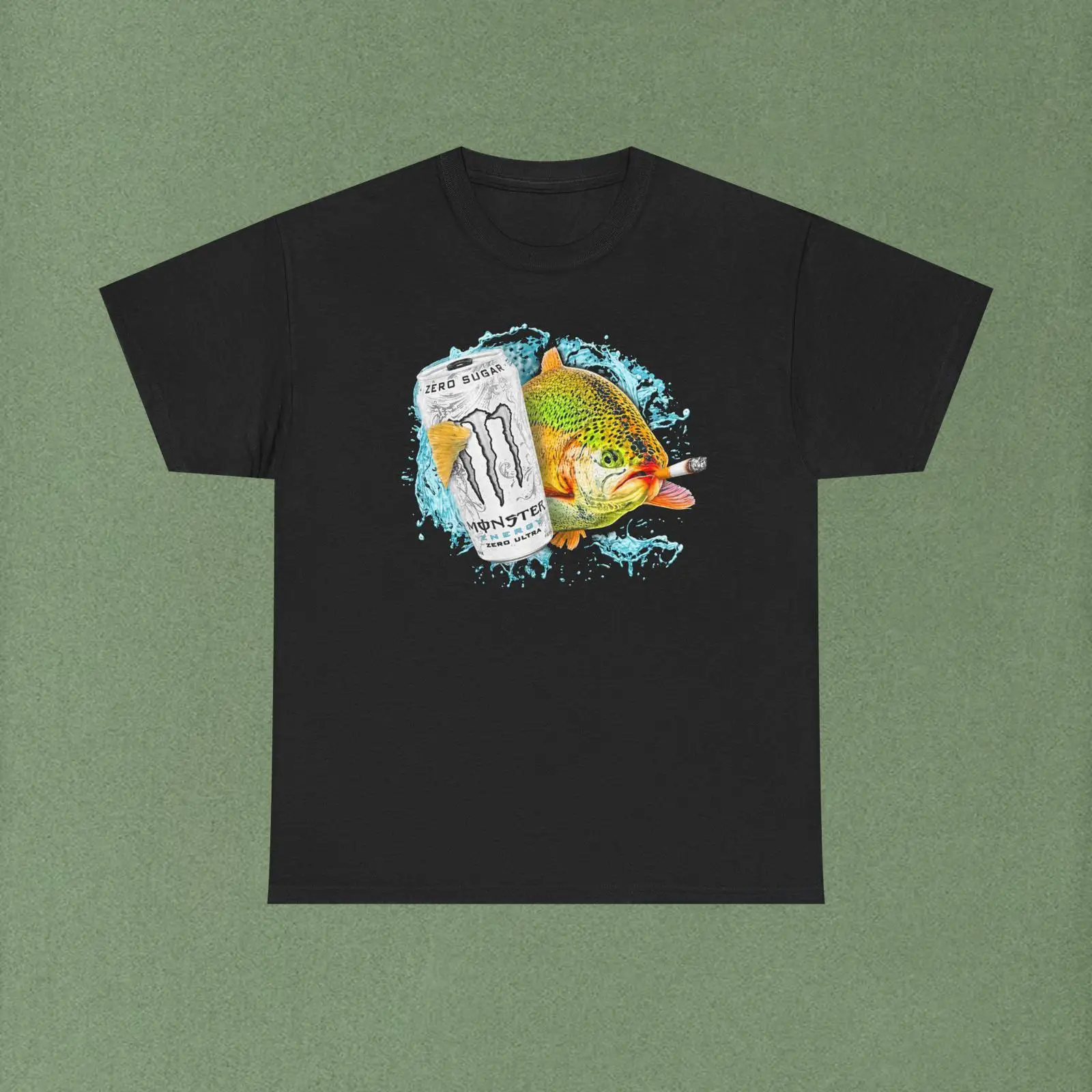 Monstera Adansonii - White Monster Fish T Shirt vintage