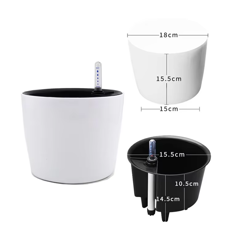 Self Watering Planter White Fl - Aloe Vera Pot ulasan dan harga