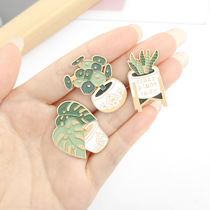 Potted Plant Brooch Monstera A - Aloe Vera Pot ulasan dan harga