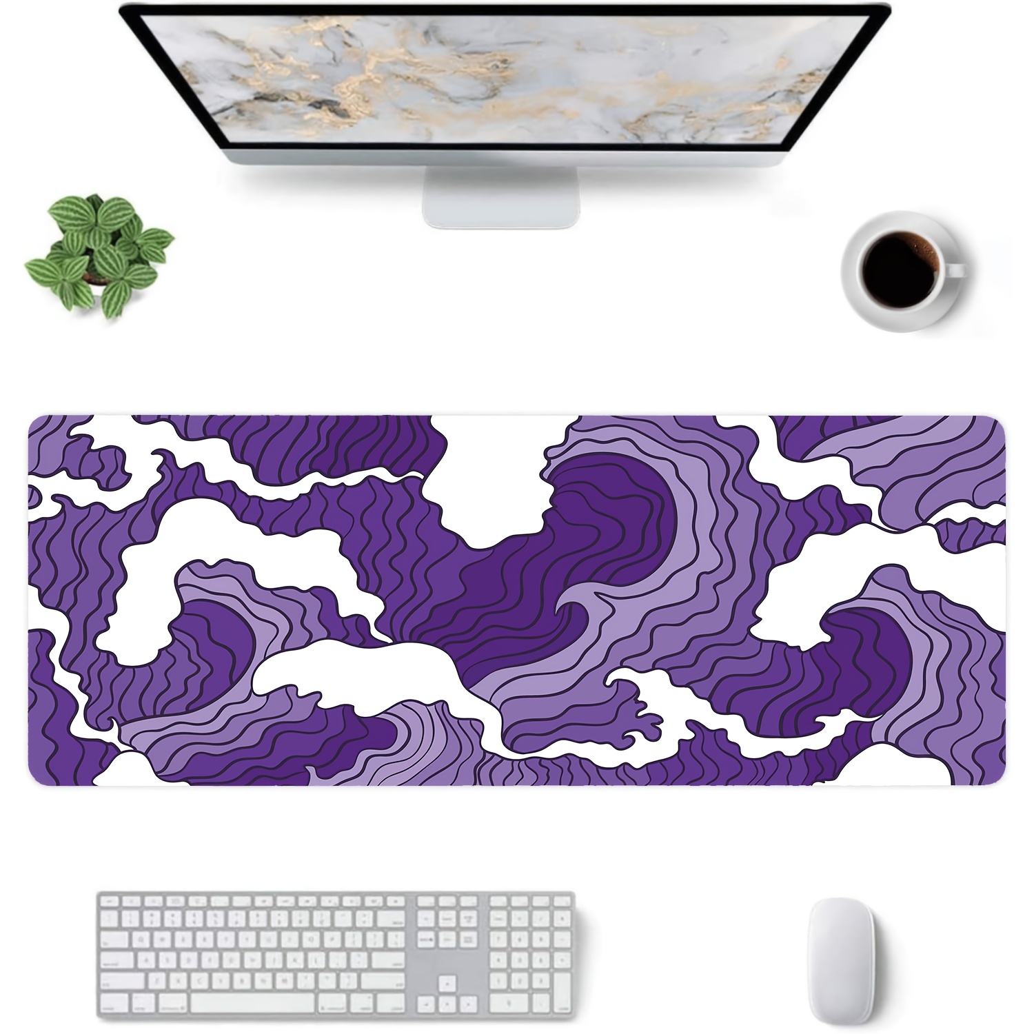 Purple and White Waves Art Des - Tradescantia Purple ulasan dan harga