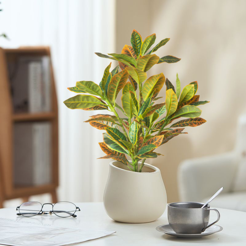 24-41cm Artificial Plants Fake - Ficus Lyrata Tree ulasan dan harga