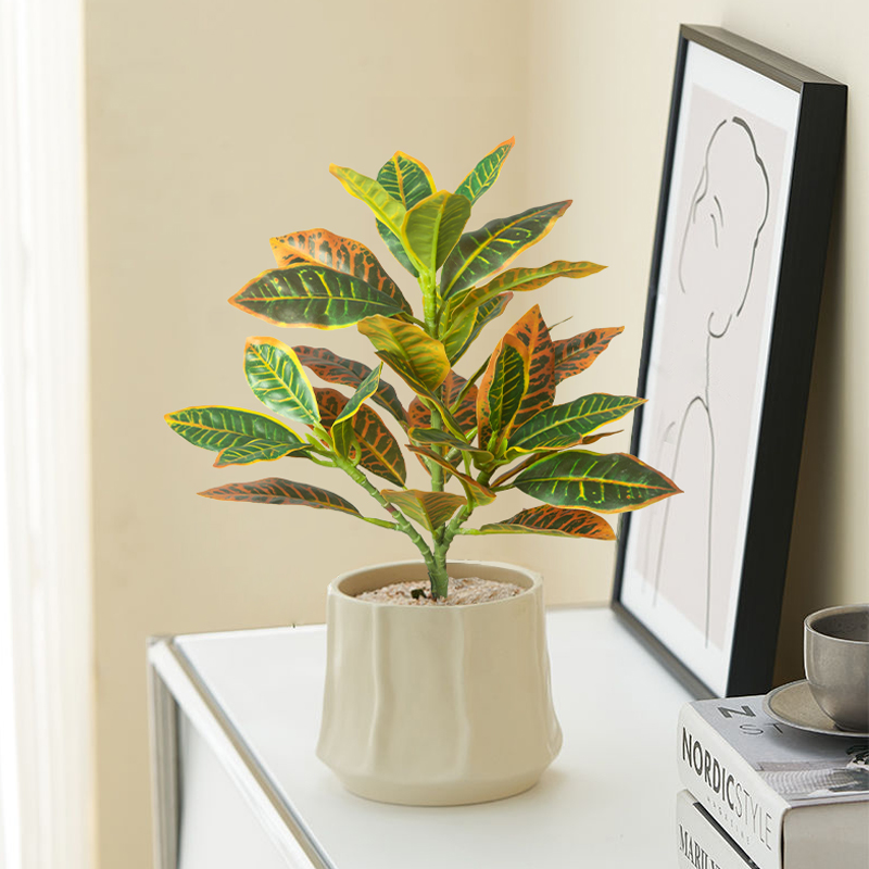 24-41cm Artificial Plants Fake - Ficus Lyrata Tree ulasan dan harga