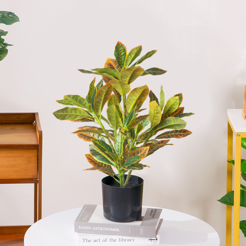 24-41cm Artificial Plants Fake - Ficus Lyrata Tree ulasan dan harga