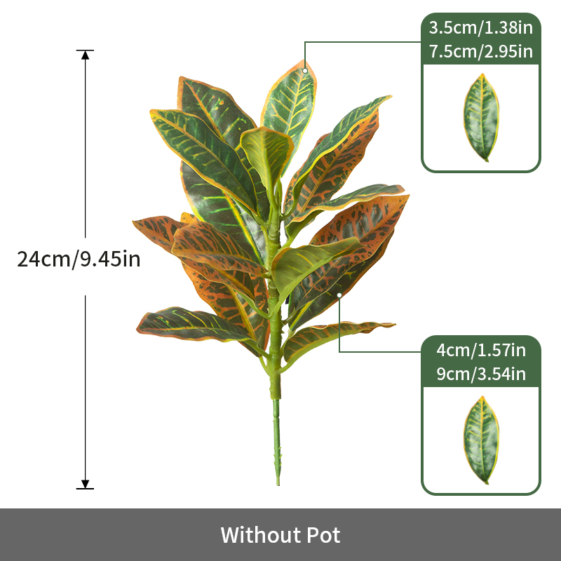 24-41cm Artificial Plants Fake - Ficus Lyrata Tree ulasan dan harga
