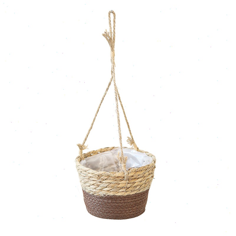 Straw Hanging Basket Flower Po - Spider Plant Hanging ulasan dan harga