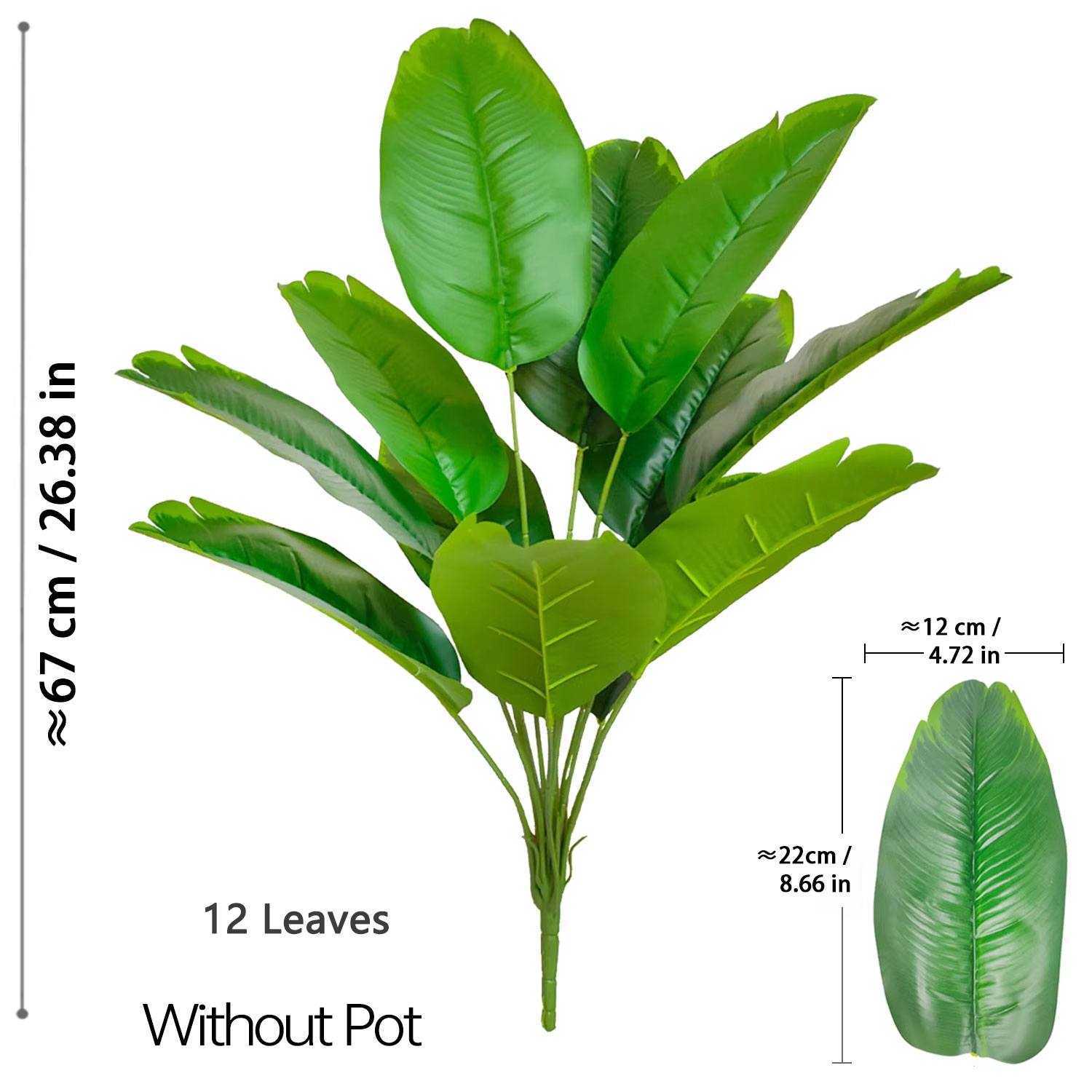 67-112cm Artificial Plants Lar - Ficus Lyrata Tree ulasan dan harga
