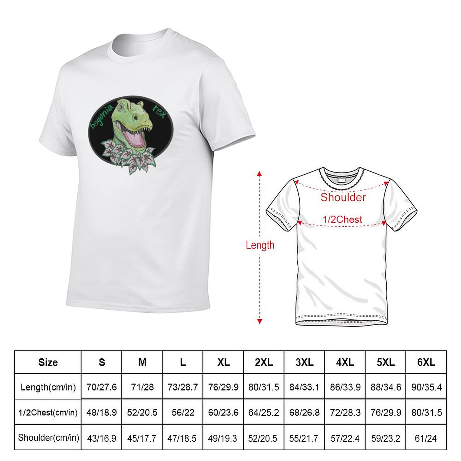 T rex begonia T-Shirt Basic So - Begonia Rex ulasan dan harga